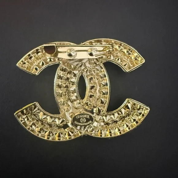 Brand new upcycled CHANEL Gold and Pearl Embellished Brooch - Picture 3 of 4